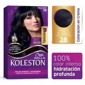Coloración en Crema para Cabello 28 Negro Azulado Koleston