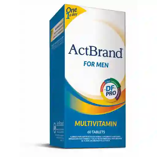 Multivitamínico Actbrand Men 60 Tabletas