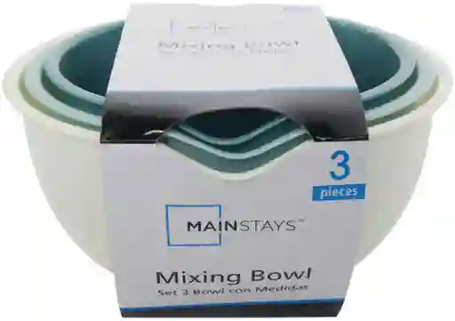Mainstays Set Bowl Plásticos para Mezclar