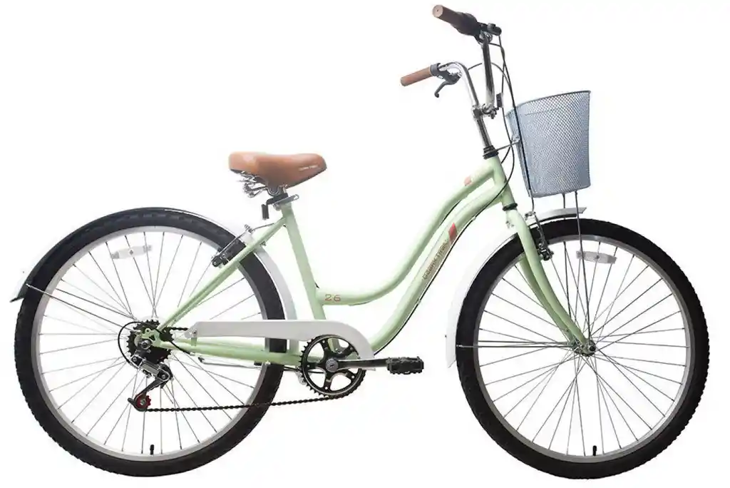 Bicicleta Mujer Paseo Aro 26 Verde Agua