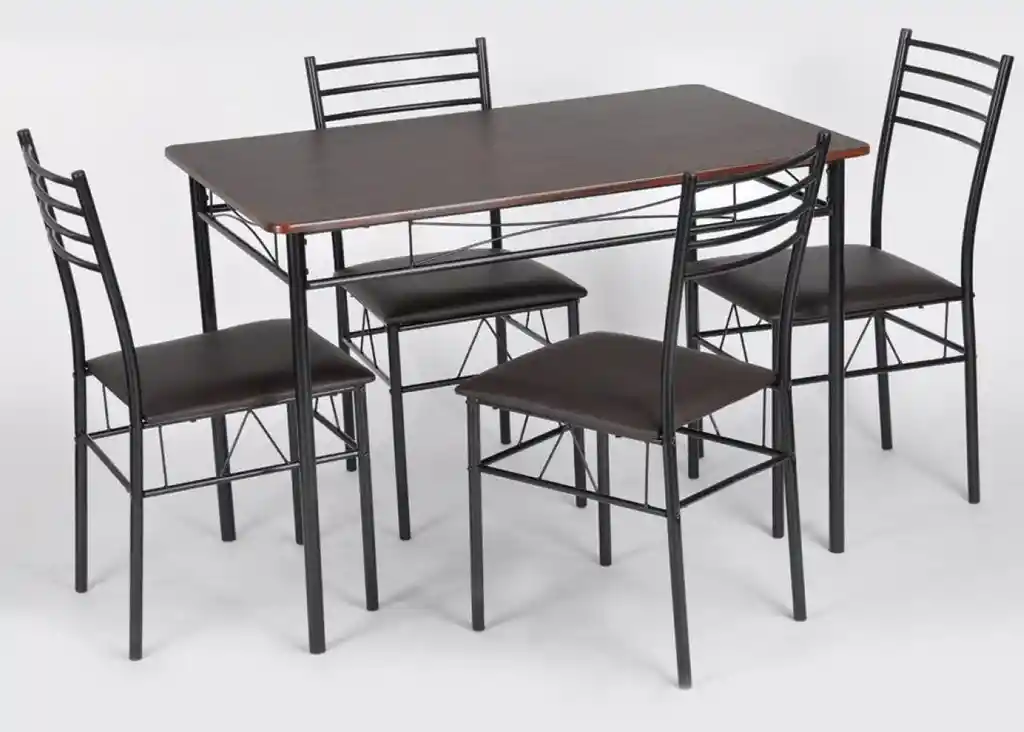 Juego de Comedor 4 Sillas Metal