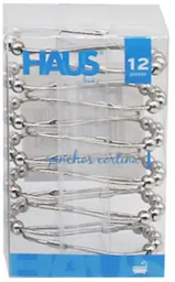 Set 12 Ganchos De Cortina Metálicos ( Varios Colores) 1 Un