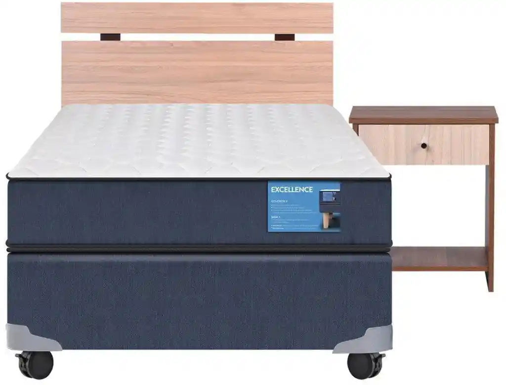 Box Americano Excellence 1.5 Plazas + Set Olmo