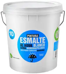 Esmalte Al Agua Color Blanco 10 Litros