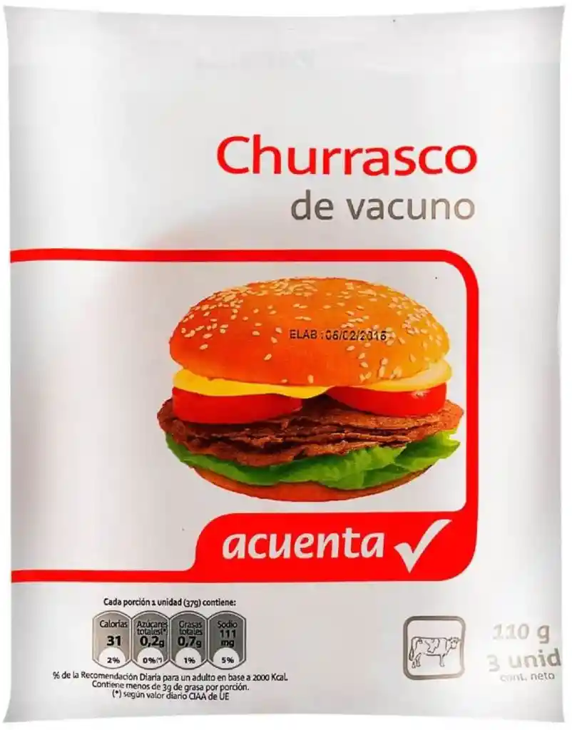 Acuenta Churrasco De Vacuno