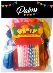 Pack 25 Globos + Velas Surtidas 1 Un