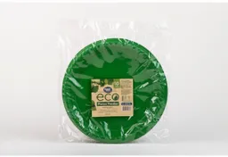 Eco Platos Verdes Biodegradable