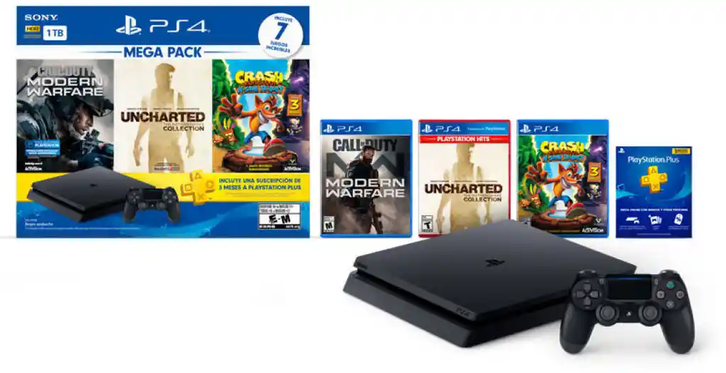 Sony Consola Ps4 1Tb Mega Pack 7