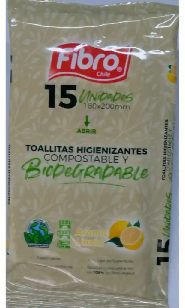 Toallitas Wipes Pouch Limón 15 un