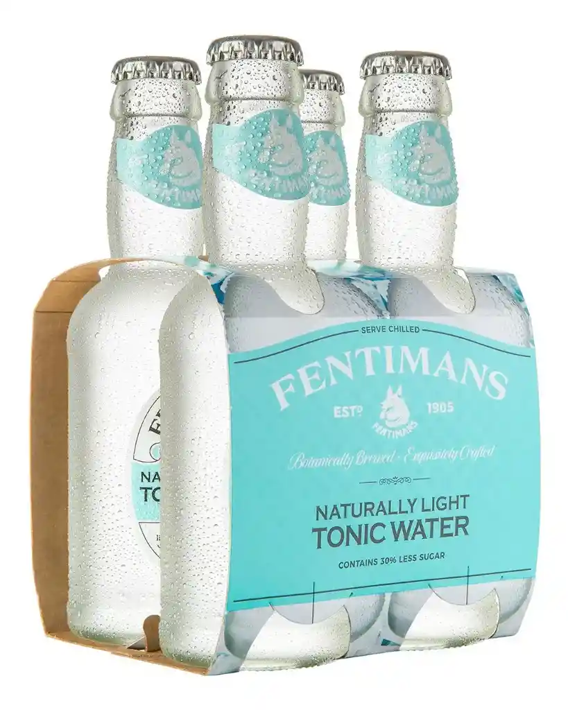 Fentimans Light Tonic Water 200cc 4 Pack
