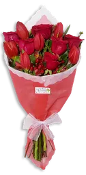 Ramo CLásico de rosas y tulipanes