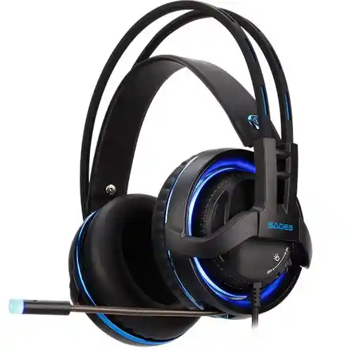 Audífonos Gamer Diablo Azul Sades