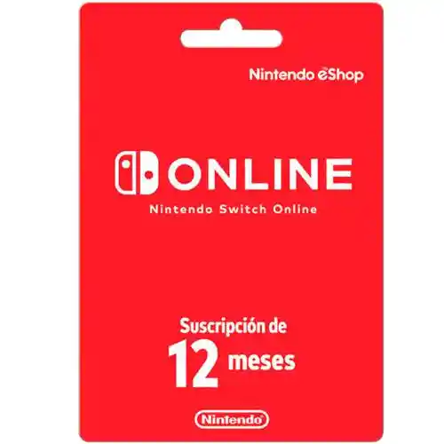 Nintendo Tarjeta Switch Eshop 12 Meses