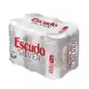 Escudo Silver Cerveza Six Pack Lata