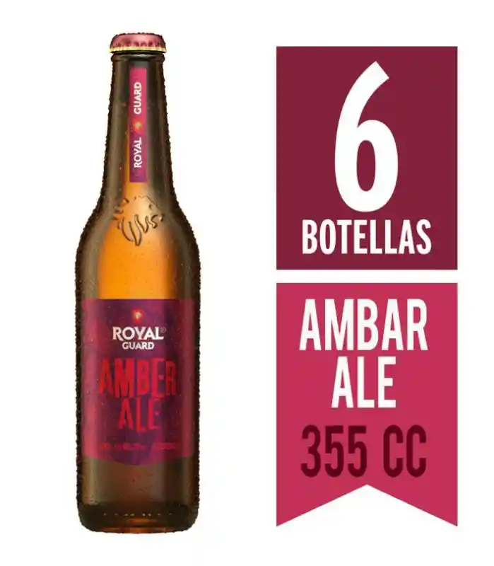 Royal Guard Cerveza Six Pack Amber Ale Botellín