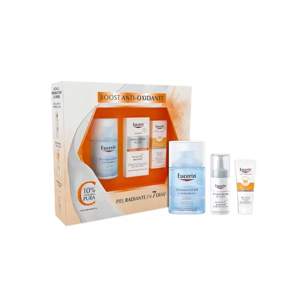 Eucerin Estuche Dermatoclean Micelar más Hf Vitamin C y Mini Sun Aa