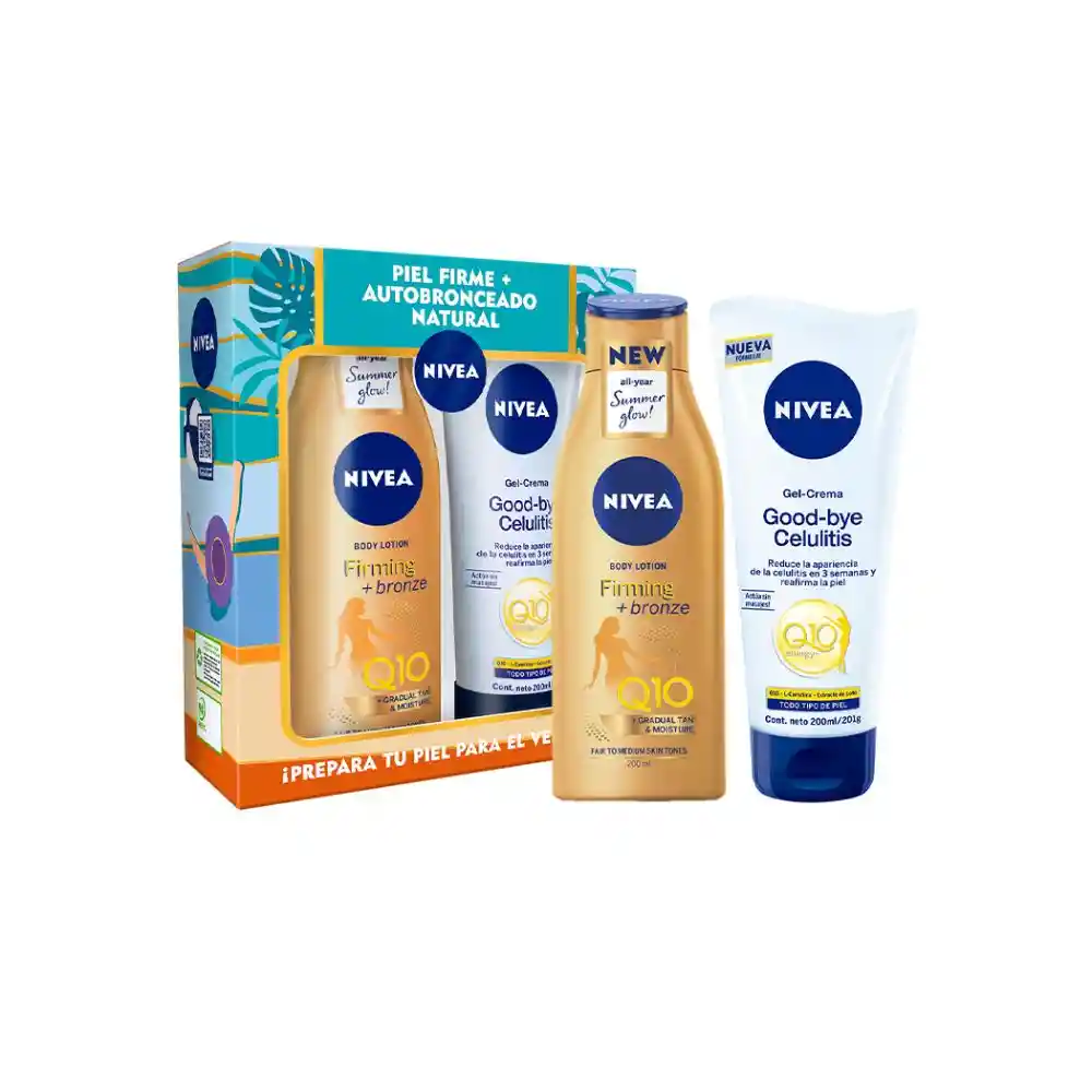 Nivea Q10 Goodbye Celulitis  + Bronceador Reafirmante 