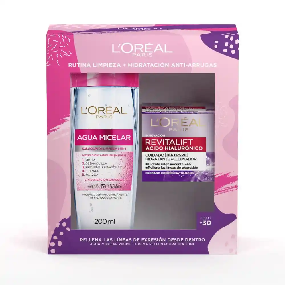 Loreal Paris Agua Micelar + Crema Revitalift