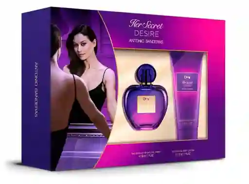 Set Antonio Banderas Her Secret Desire Edt 50 Ml + Body Lotion 7