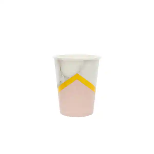 Vaso Premium Blanco y Rosado - 270 mL