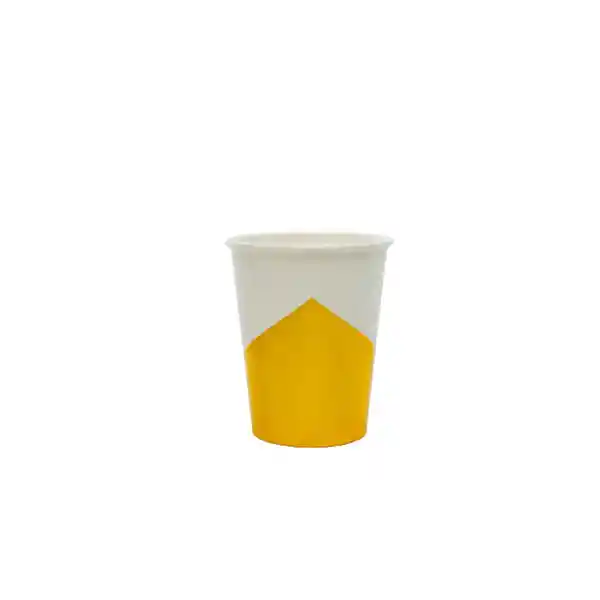 Vaso Premium Blanco y Dorado - 270 mL