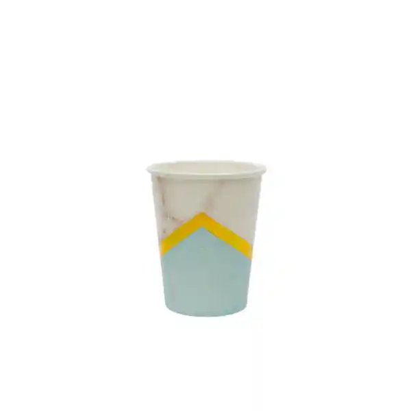 Vaso Premium Blanco y Celeste - 270 mL