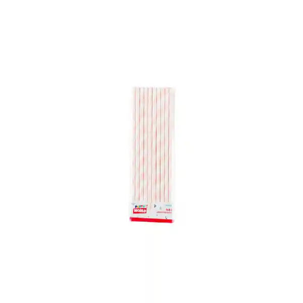 Bombilla Basics Blanco y Rosado - 20 cm