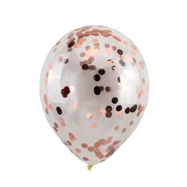 Globo Premium Confetti Rose Gold - 30 cm