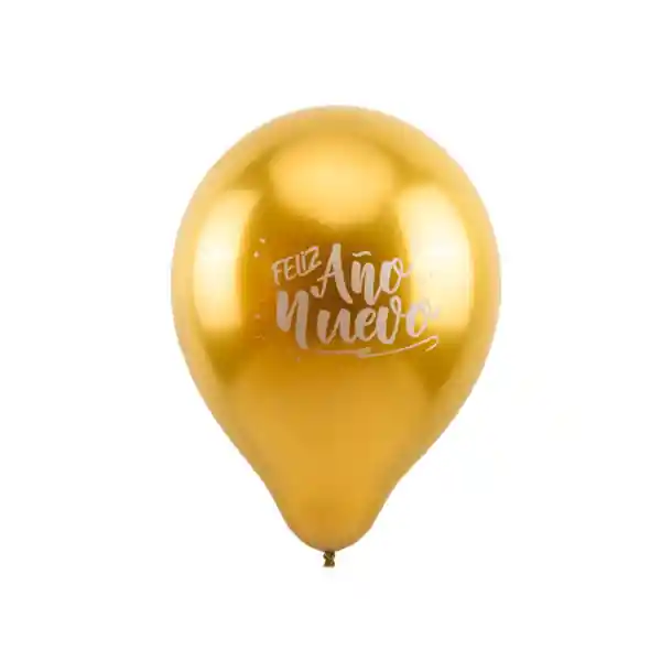Globo Año Nuevo Dorado y Blanco - 30 cm