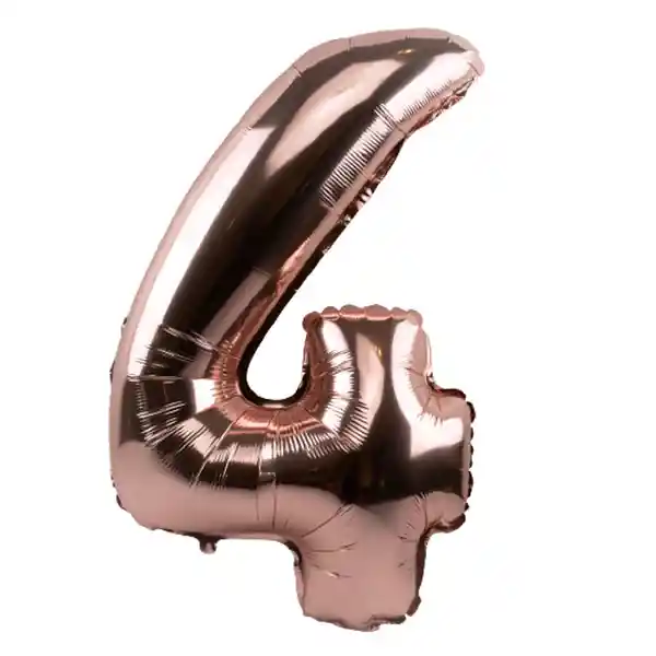 Globo Número 4 Rose Gold - 81 cm