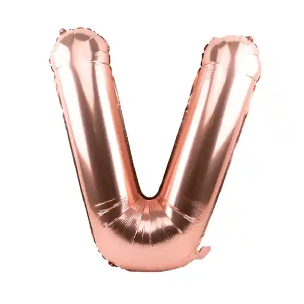 Globo Letra V Rose Gold - 81 cm