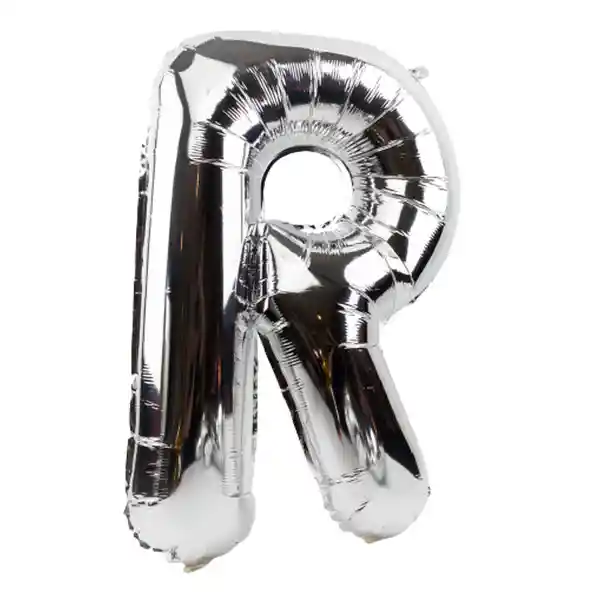 Globo Letra R Plateado - 60 cm