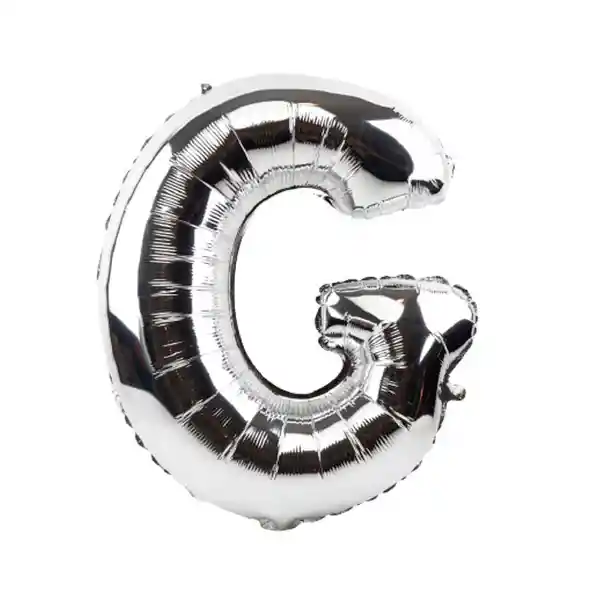 Globo Letra G Plateado - 60 cm