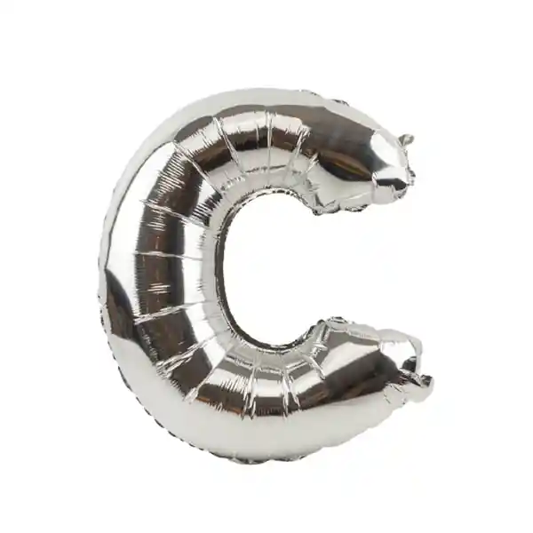 Globo Letra C Plateado - 60 cm