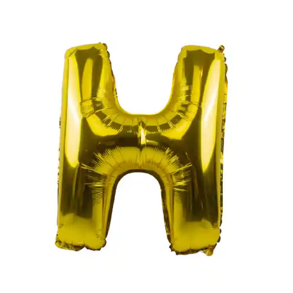 Globo Letra H Dorado - 60 cm