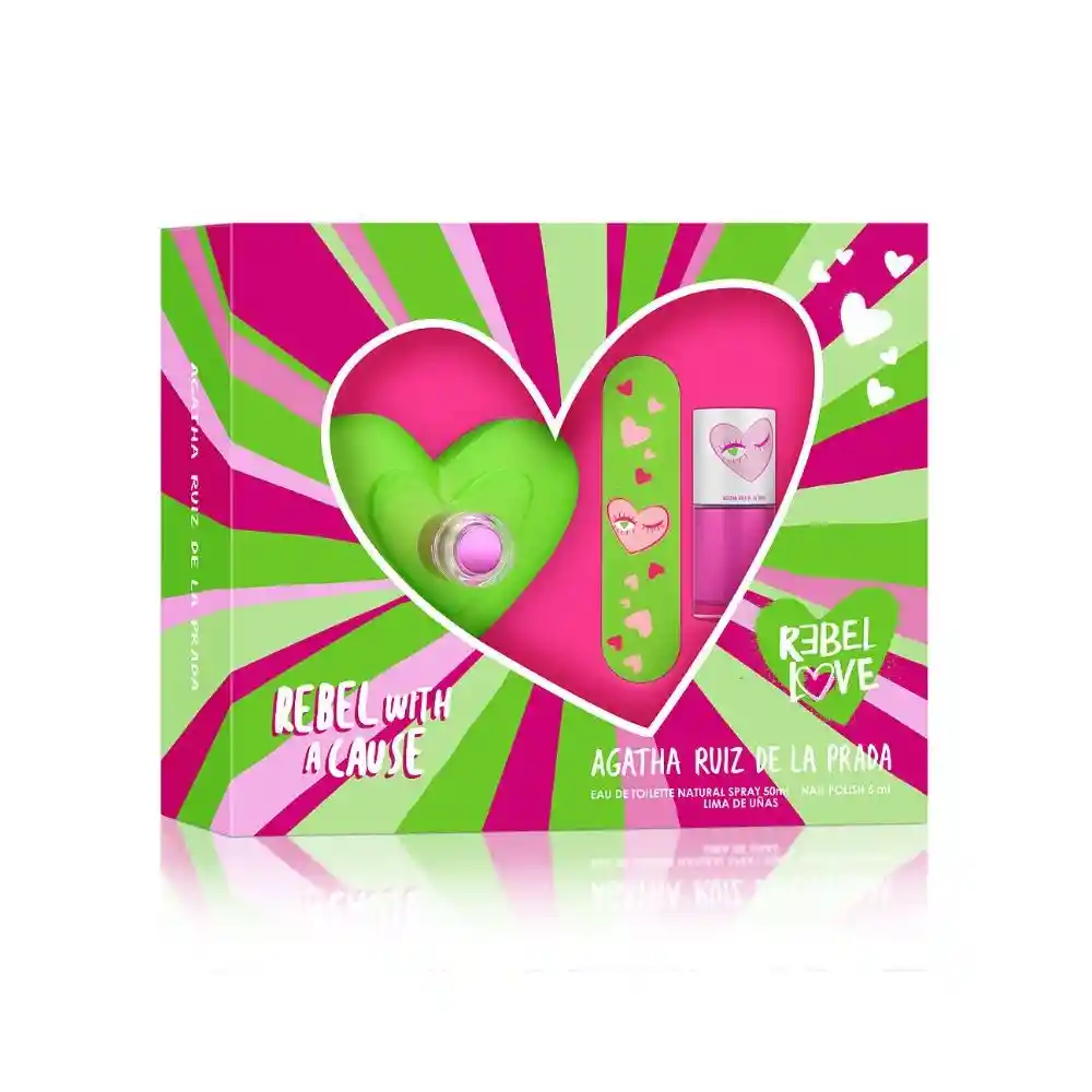 Love Estuche Fragancia Femenina Edt Revel 50 Ml + Lima + Esmalte