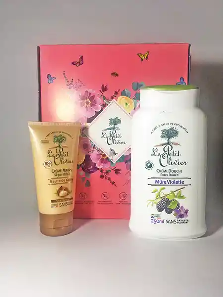 Le Petit Olivier Set Crema de Manos Karité y Crema de Ducha Mora