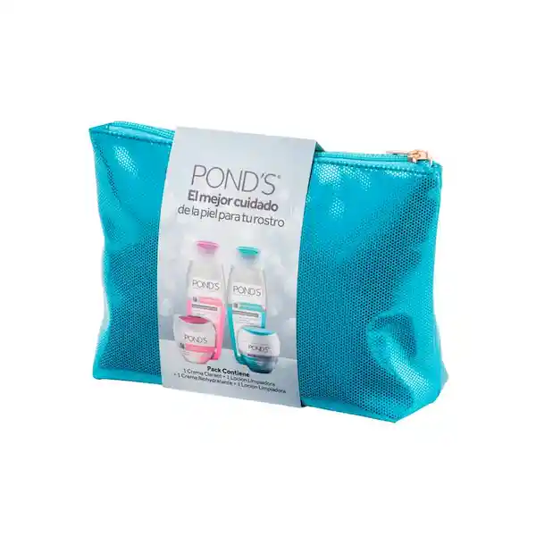 Ponds Crema + Ponds Loción + Cosmetiquero