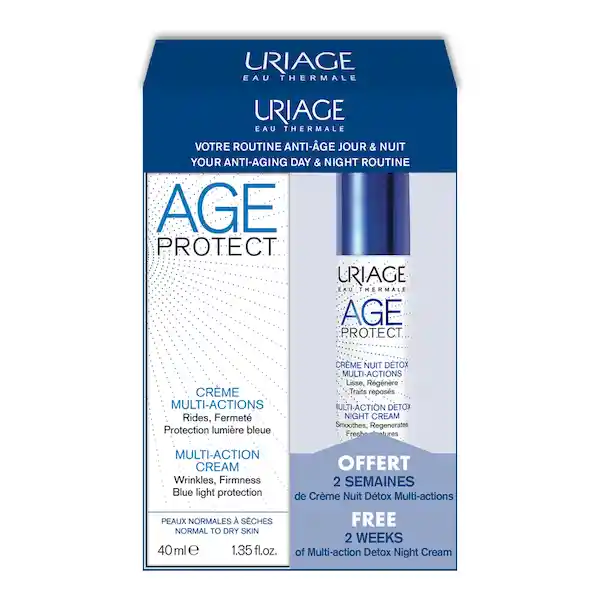 Uriage Kit Age Protect Night: Crema + Mini Crema Noche Detox