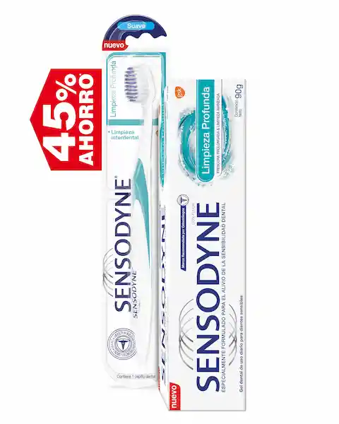 Sensodyne Pasta Dental Limpieza Profunda + Cepillo