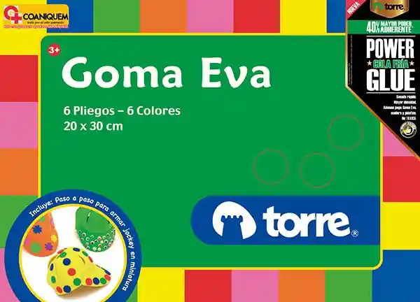 Art And Craft Goma Eva 6 Colores