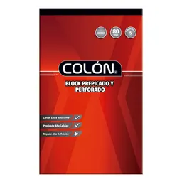 Colon Block Mat 5 Mm 80 Hojas Oficio