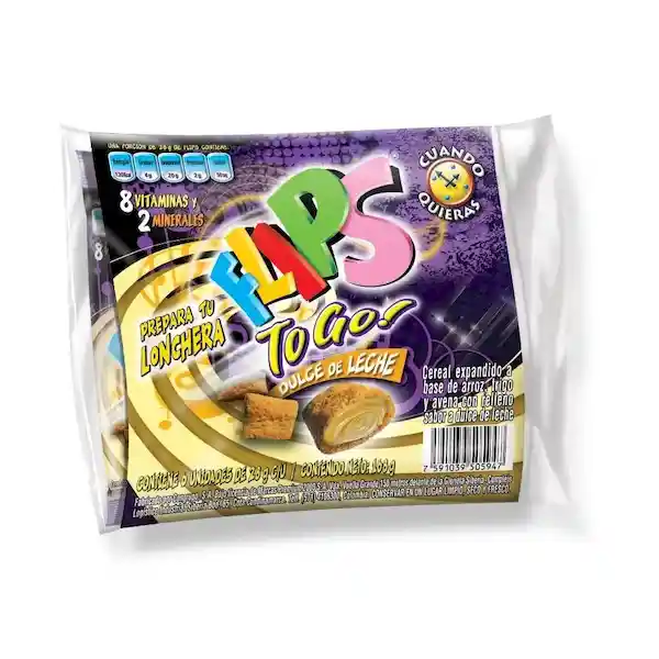 Flips Snack Cereal Lonchera Dulce de Leche