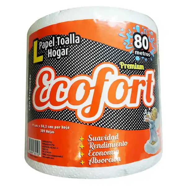 Ecofort Toalla Papel Ecofort 80 M