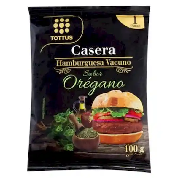 Tottus Hamburguesa Casera Sabor Orégano