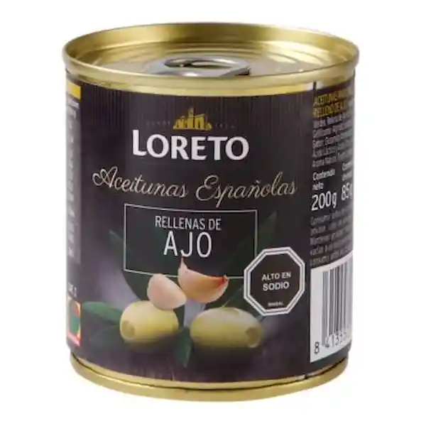 Loreto Aceitunas Españolas Rellenas de Ajo