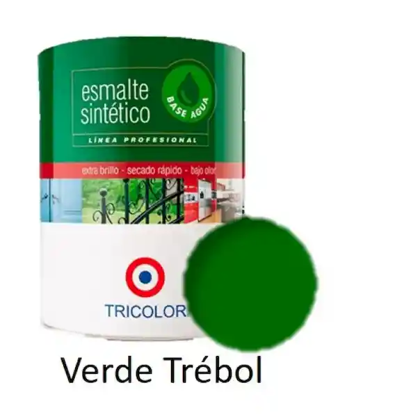 Tricolor Esmalte Sintetico Base Agua Verde Trébol 945 mL