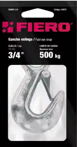 Fiero Gancho Con Seguro 3/4 Pulgada / 500 Kg