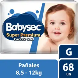 Babysec Pañales Super Premium Talla G