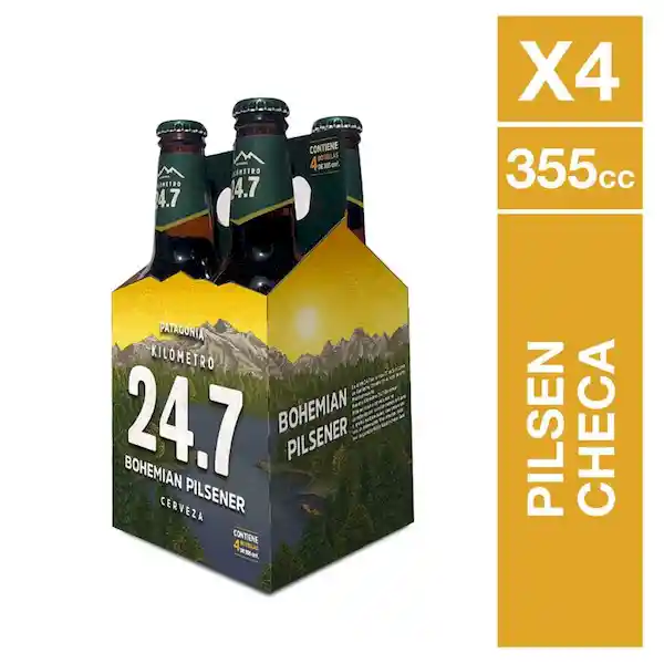 Pilsener Kilometro 24.7 Cerveza Bohemiacheca X 4 Unidades